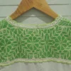 Vestido bordado verde tierno punto de cruz