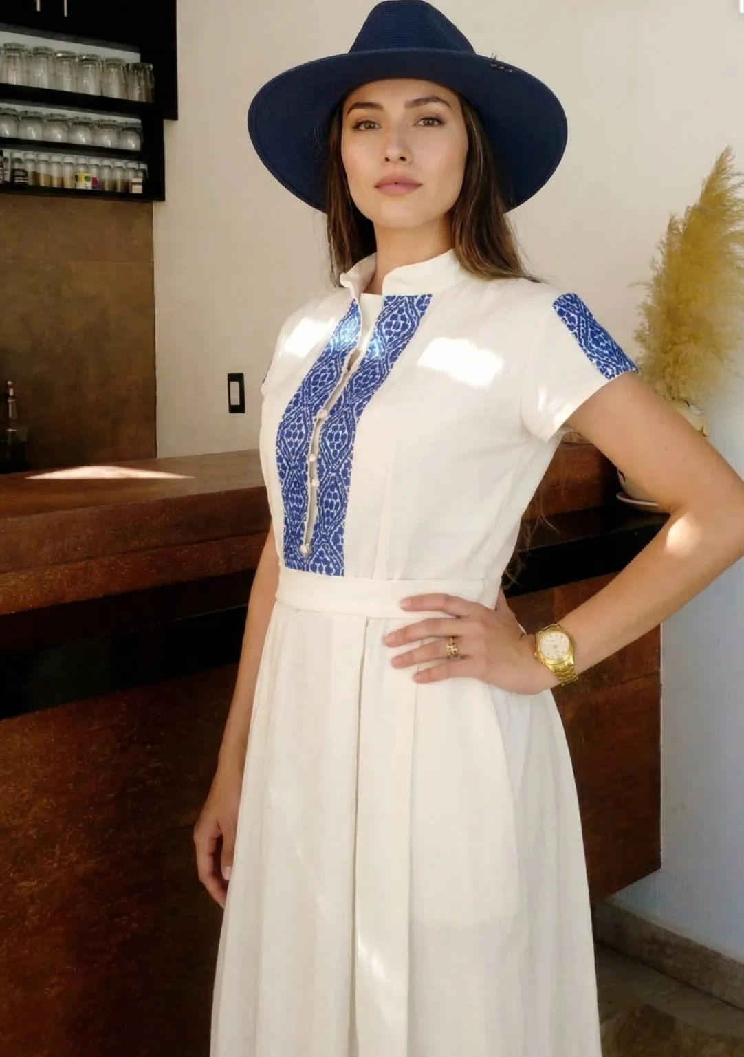 Vestido artesanal solo bordado