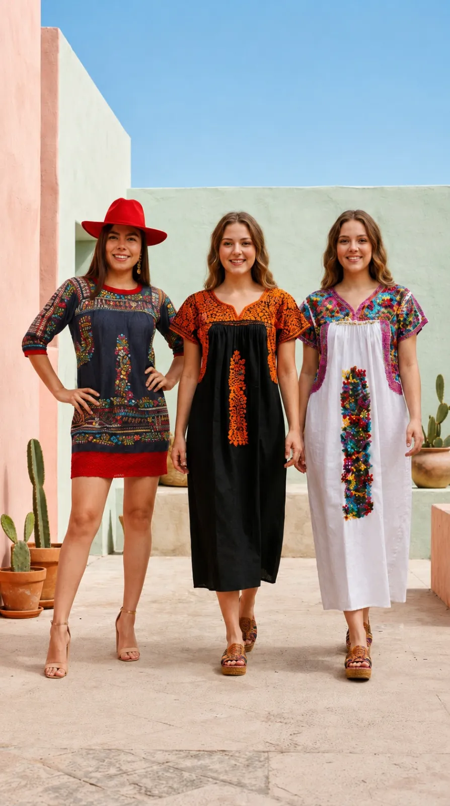Vestidos deshilados artesanales de Ocotlán